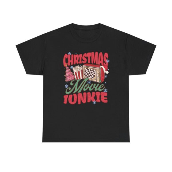 "Christmas Movie Junkie T-Shirt – Festive Holiday Apparel, Perfect Gift for Movie Lovers and Holiday Enthusiasts" - Image 6