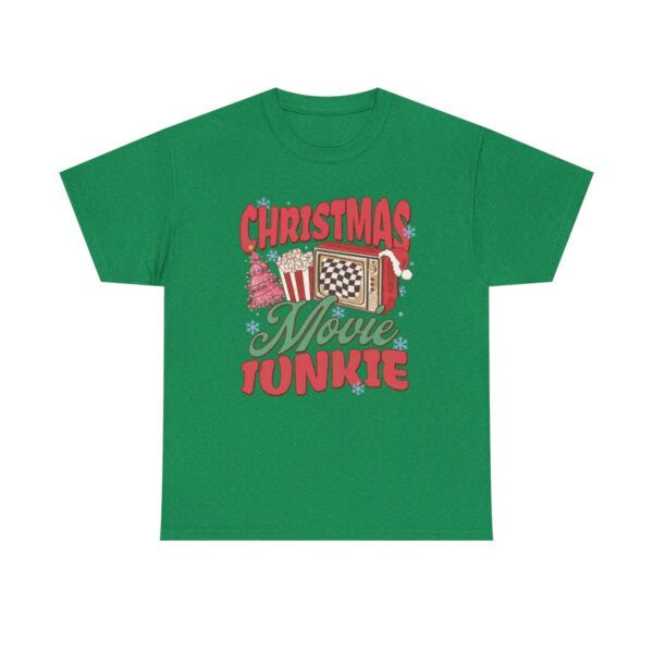 "Christmas Movie Junkie T-Shirt – Festive Holiday Apparel, Perfect Gift for Movie Lovers and Holiday Enthusiasts" - Image 2