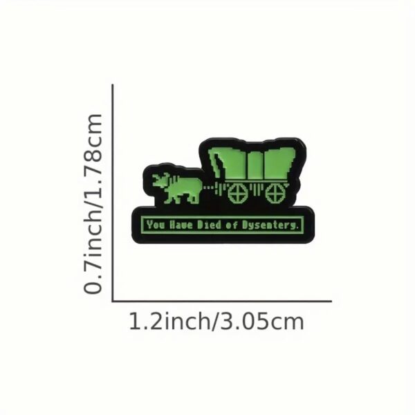 Oregon Trail themed pin