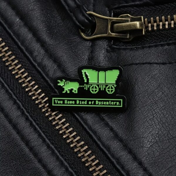 Oregon Trail themed pin