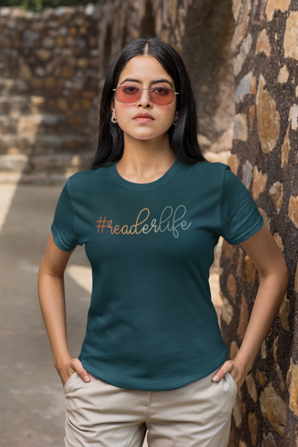 "#ReaderLife T-Shirt – Cute Book Lover Apparel, Perfect Gift for Avid Readers and Bibliophiles"