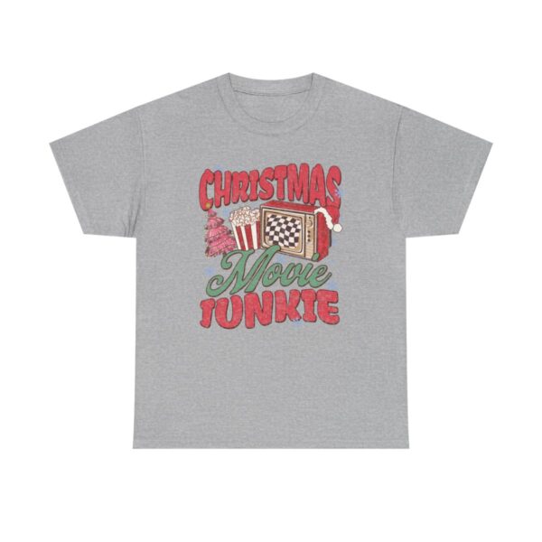 "Christmas Movie Junkie T-Shirt – Festive Holiday Apparel, Perfect Gift for Movie Lovers and Holiday Enthusiasts" - Image 3