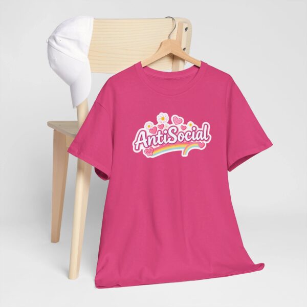 "Anti-Social Cotton T-Shirt – Funny Introvert Apparel, Perfect Gift for Sarcasm Lovers and Quiet Souls" - Image 3