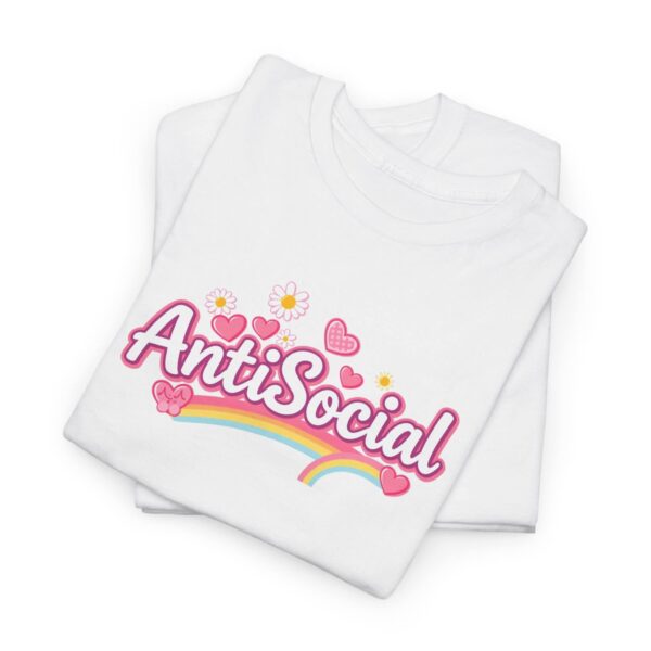 "Anti-Social Cotton T-Shirt – Funny Introvert Apparel, Perfect Gift for Sarcasm Lovers and Quiet Souls" - Image 2