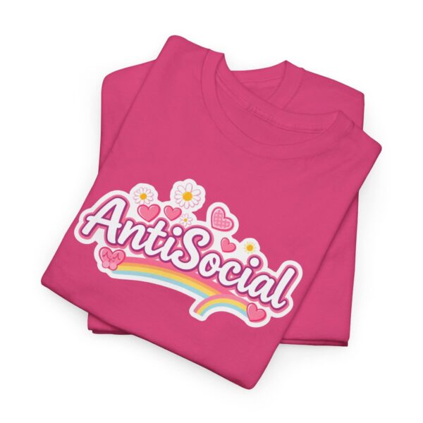 "Anti-Social Cotton T-Shirt – Funny Introvert Apparel, Perfect Gift for Sarcasm Lovers and Quiet Souls"