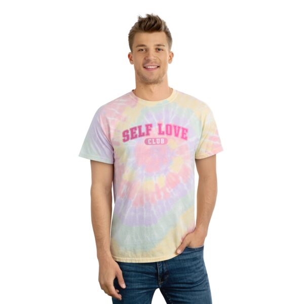 "Self Love Club Tie-Dye T-Shirt – Cute and Empowering Apparel, Perfect Gift for Women and Mental Wellness Advocates"