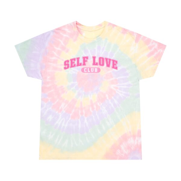 "Self Love Club Tie-Dye T-Shirt – Cute and Empowering Apparel, Perfect Gift for Women and Mental Wellness Advocates" - Image 2